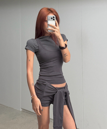 Tie short pants - Charcoal