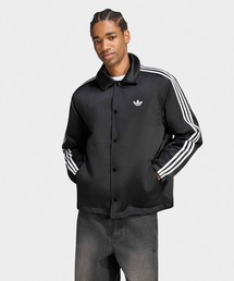 adidas | adidas/アディダス 3 STRIPES SATIN COACHES JACKET スリーストライプス サテン コーチジャケット ライトアウター ブルゾン 袖ライン ブランドロゴ シンプル ベーシック メンズ レディース 2026年秋冬 秋服(スタジャン)