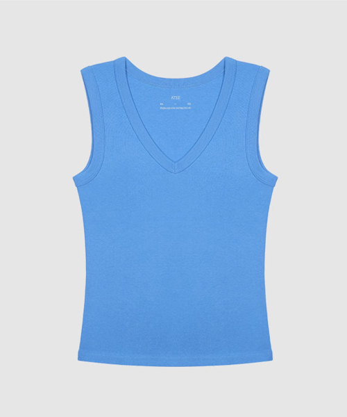 AENE（エイネ）の「Vスリーブレス（ネイビー）（Tシャツ/カットソー・レディース・ブルー/ネイビー/レッド/ブラック/ホワイト・FREE）」の6枚目の写真