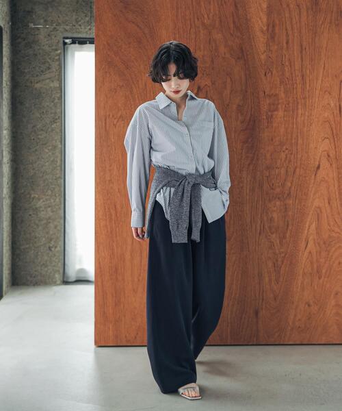 URBAN RESEARCH DOORS(アーバンリサーチドアーズ)の「『速乾/イージーケア/UVカット』『UR TECH』Aircareリングドットシャツ(シャツ/ブラウス・レディース・ブルー系その他/イエロー系その他/ベージュ系その他・FREE)」の4枚目の写真
