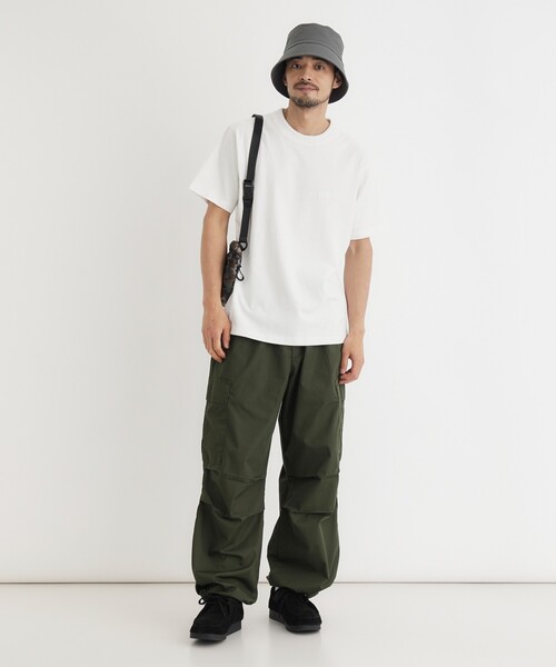 CAMP7(キャンプセブン)の「《選べるS-XL展開/透けにくい/綿100%》CAMP7 ヘヴィーウェイトTシャツ(Tシャツ/カットソー・メンズ・ホワイト/スミクロ/ネイビー/ホワイト系・03/04/06/05)」の8枚目の写真