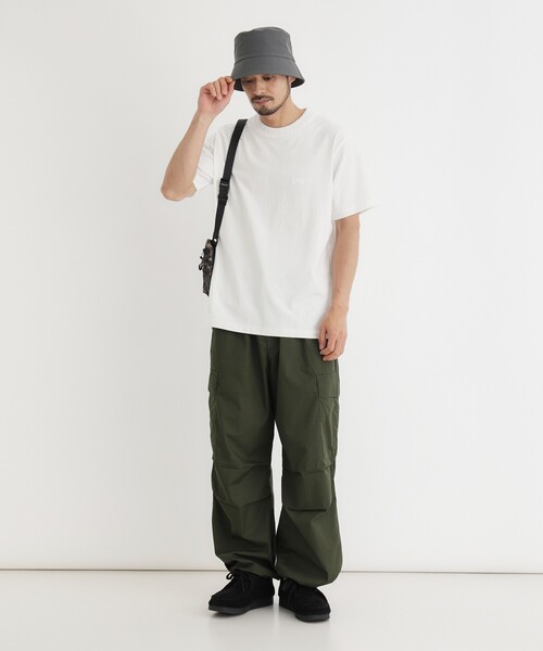 CAMP7(キャンプセブン)の「《選べるS-XL展開/透けにくい/綿100%》CAMP7 ヘヴィーウェイトTシャツ(Tシャツ/カットソー・メンズ・ホワイト/スミクロ/ネイビー/ホワイト系・03/04/06/05)」の9枚目の写真