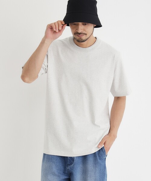 CAMP7(キャンプセブン)の「《選べるS-XL展開/透けにくい/綿100%》CAMP7 ヘヴィーウェイトTシャツ(Tシャツ/カットソー・メンズ・ホワイト/スミクロ/ネイビー/ホワイト系・03/04/06/05)」の10枚目の写真