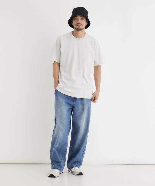 CAMP7(キャンプセブン)の「《選べるS-XL展開/透けにくい/綿100%》CAMP7 ヘヴィーウェイトTシャツ(Tシャツ/カットソー・メンズ・ホワイト/スミクロ/ネイビー/ホワイト系・03/04/06/05)」の13枚目の写真
