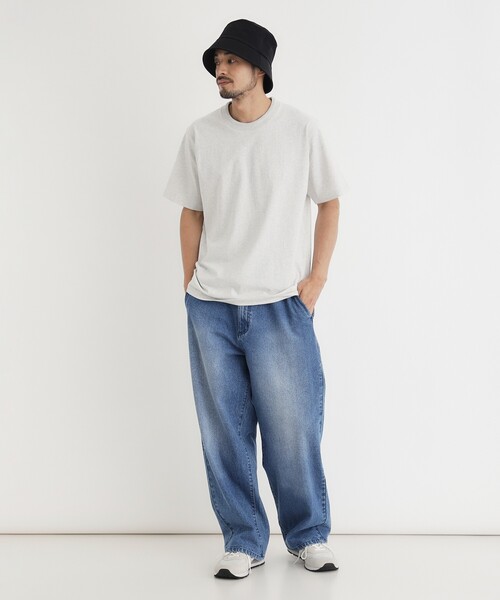 CAMP7(キャンプセブン)の「《選べるS-XL展開/透けにくい/綿100%》CAMP7 ヘヴィーウェイトTシャツ(Tシャツ/カットソー・メンズ・ホワイト/スミクロ/ネイビー/ホワイト系・03/04/06/05)」の14枚目の写真