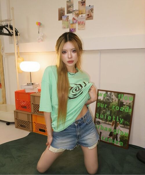 KICKKI(キックキ)の「スパイラルロゴTシャツミント(Tシャツ/カットソー・レディース・その他・SMALL/LARGE)」の14枚目の写真