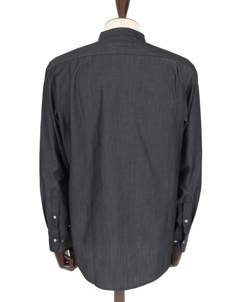 seventy seven(セブンティセブン)の「ms6597- denim style band collar L-S shirt (funny arch) バンドカラー長袖シャツ(7726W310)(シャツ/ブラウス・メンズ・ブラック/インディゴブルー・S/M/L/XL)」の14枚目の写真