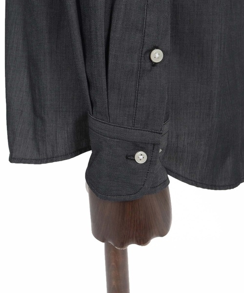seventy seven(セブンティセブン)の「ms6597- denim style band collar L-S shirt (funny arch) バンドカラー長袖シャツ(7726W310)(シャツ/ブラウス・メンズ・ブラック/インディゴブルー・S/M/L/XL)」の17枚目の写真