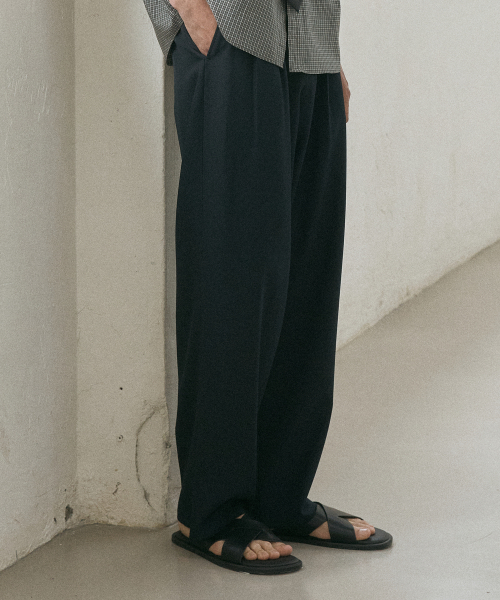 TY(ティワイ)の「TY ツーピンタックバンディングスラックス、2カラー(スラックス・メンズ・ブラック/ダークネイビー・MEDIUM/LARGE/X-LARGE)」の3枚目の写真
