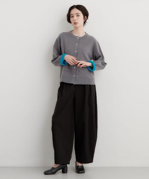 THE SHOP TK (ザ ショップ ティーケー )の「もにゅ 袖配色カーディガン(カーディガン/ボレロ・レディース・ネイビー/ダークブラウン/チャコールグレー・12/13)」の20枚目の写真