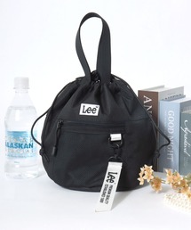 Lee/リー 撥水 ロゴ ワンポイント刺繍 テープチャーム付き 巾着ショルダーバッグ/レディース メンズ
