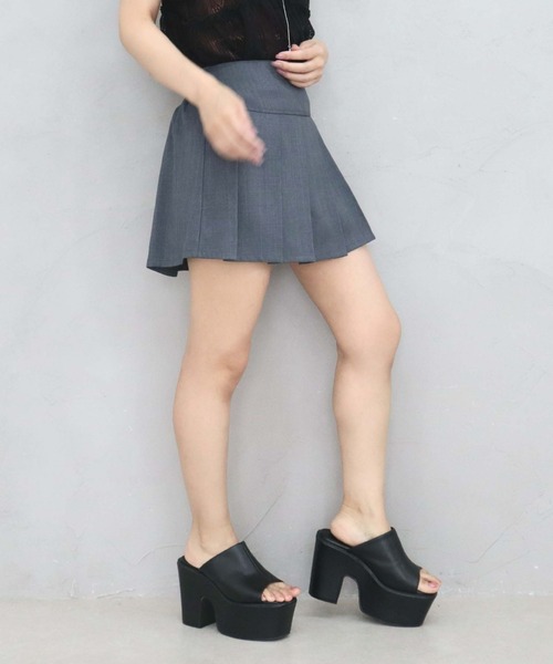 CECIL McBEE(セシルマクビー)の「【CECIL McBEE】プリーツミニスカート(スカート・レディース・チャコールグレー・LARGE/MEDIUM)」の6枚目の写真