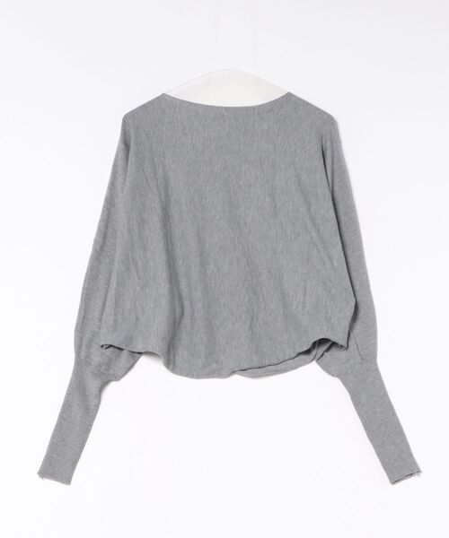 N.s(エヌドットエス)の「ドルマンスリーブ フレアシルエット長袖トップス(Tシャツ/カットソー・レディース・チャコールグレー/ブラック/グレー・FREE)」の6枚目の写真