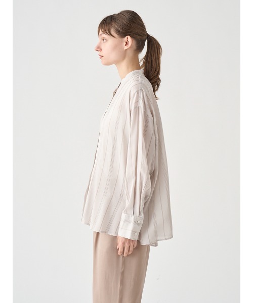 JOHN SMEDLEY(ジョンスメドレー)の「スカーフ付シアーブラウス|FB109(シャツ/ブラウス・レディース・ベージュ・F)」の6枚目の写真