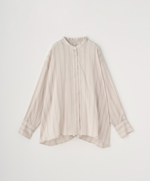 JOHN SMEDLEY(ジョンスメドレー)の「スカーフ付シアーブラウス|FB109(シャツ/ブラウス・レディース・ベージュ・F)」の2枚目の写真