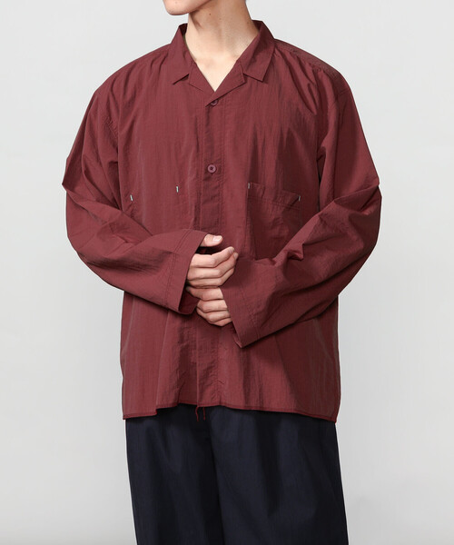 Bshop（ビショップ）の「MORIKAGE SHIRT KYOTO |〈別注〉オープンカラーシャツ MEN（シャツ/ブラウス・メンズ・ネイビー/グレー/レッド系その他/ブラウン系その他・L/M）」の22枚目の写真
