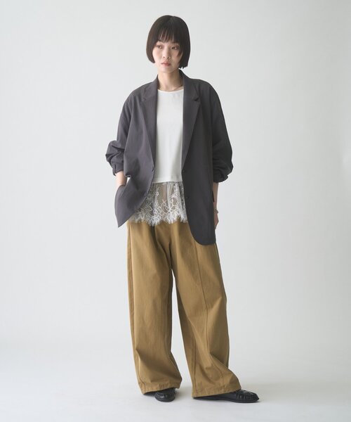 CIAOPANIC TYPY(チャオパニックティピー)の「∴裾レースリブロンTee(Tシャツ/カットソー・レディース・ホワイト/ライトグレー/ブラック・ONE SIZE)」の18枚目の写真