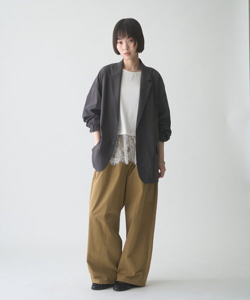 CIAOPANIC TYPY(チャオパニックティピー)の「∴裾レースリブロンTee(Tシャツ/カットソー・レディース・ホワイト/ライトグレー/ブラック・ONE SIZE)」の19枚目の写真