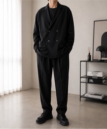 CERCA（チェルカ）の「【Bls】 【ZM】【Bling Leads】梨地BIG SETUP JKT＆テーパードパンツ（セットアップ）」