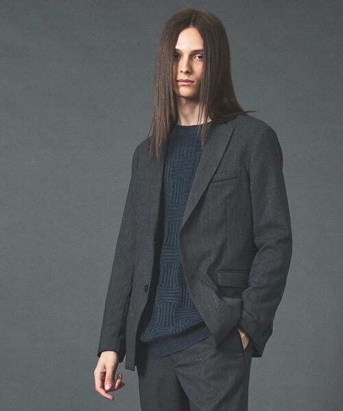 5351 POUR LES HOMMES（ゴーサンゴーイチプールオム）の「【セットアップ対応】ルレックス ストライプ ノッチドラペル ジャケット（セットアップ・メンズ・ブラック/グレー・44/46/48/50）」の19枚目の写真
