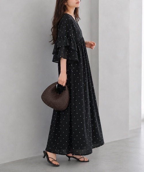 Muffiny(マフィニー)の「ボリュームスリーブワンピース【Indian Cotton】(ワンピース・レディース・ドット/アイボリー・MEDIUM)」の19枚目の写真