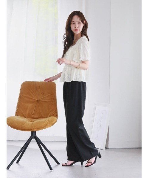 fifth（フィフス）の「ハイウエストボタンデザインタックパンツ（その他パンツ・レディース・ベージュ/ブラック/アイボリー・M）」の10枚目の写真