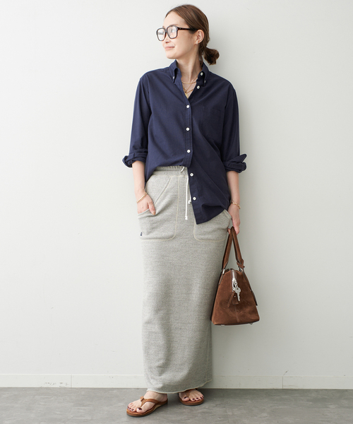 Deuxieme Classe(ドゥーズィエムクラス)の「*OXFORD ボタンダウン シャツ(シャツ/ブラウス・レディース・ネイビー/エメラルドブルー・FREE)」の3枚目の写真