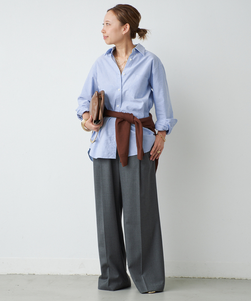 Deuxieme Classe(ドゥーズィエムクラス)の「*OXFORD ボタンダウン シャツ(シャツ/ブラウス・レディース・ネイビー/エメラルドブルー・FREE)」の4枚目の写真