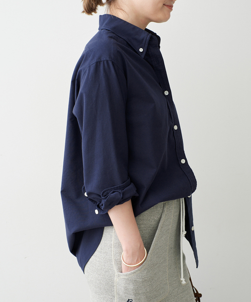 Deuxieme Classe(ドゥーズィエムクラス)の「*OXFORD ボタンダウン シャツ(シャツ/ブラウス・レディース・ネイビー/エメラルドブルー・FREE)」の6枚目の写真