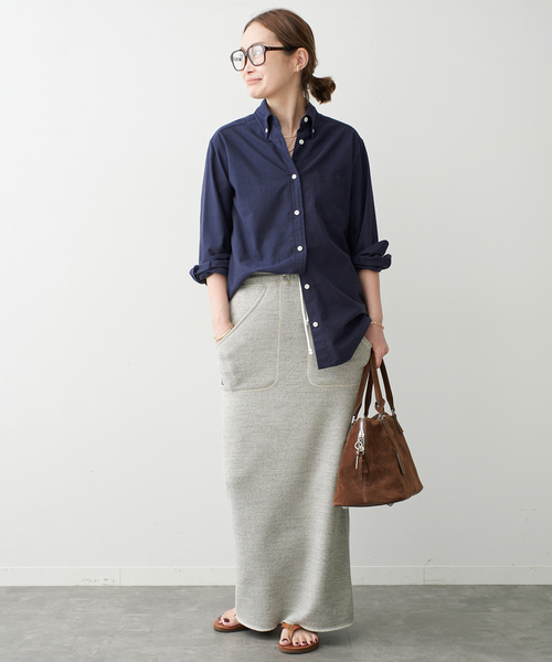 Deuxieme Classe(ドゥーズィエムクラス)の「*OXFORD ボタンダウン シャツ(シャツ/ブラウス・レディース・ネイビー/エメラルドブルー・FREE)」の8枚目の写真