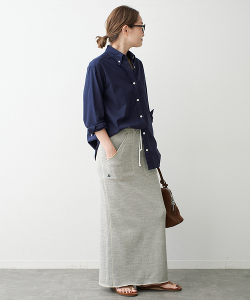 Deuxieme Classe(ドゥーズィエムクラス)の「*OXFORD ボタンダウン シャツ(シャツ/ブラウス・レディース・ネイビー/エメラルドブルー・FREE)」の9枚目の写真