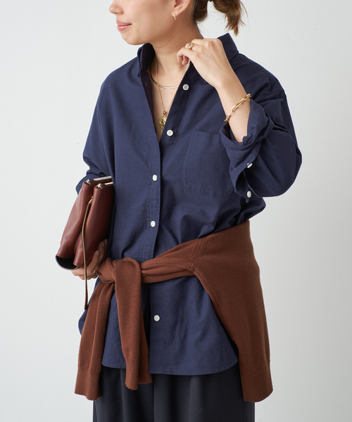 Deuxieme Classe(ドゥーズィエムクラス)の「*OXFORD ボタンダウン シャツ(シャツ/ブラウス・レディース・ネイビー/エメラルドブルー・FREE)」の11枚目の写真