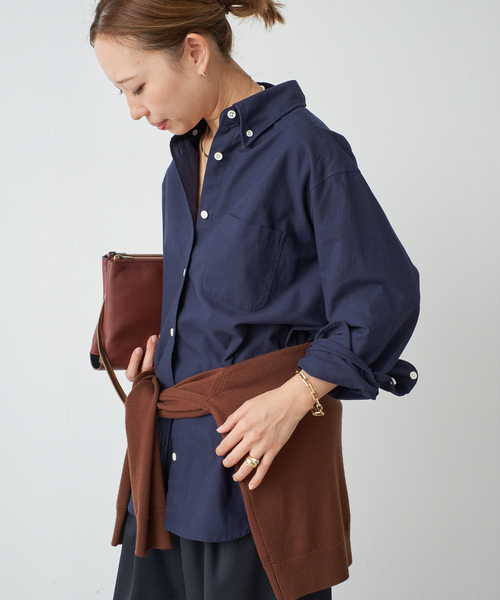 Deuxieme Classe(ドゥーズィエムクラス)の「*OXFORD ボタンダウン シャツ(シャツ/ブラウス・レディース・ネイビー/エメラルドブルー・FREE)」の12枚目の写真