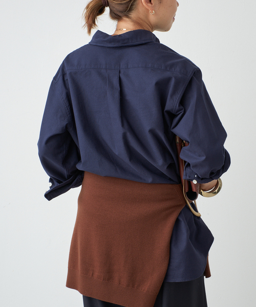 Deuxieme Classe(ドゥーズィエムクラス)の「*OXFORD ボタンダウン シャツ(シャツ/ブラウス・レディース・ネイビー/エメラルドブルー・FREE)」の13枚目の写真