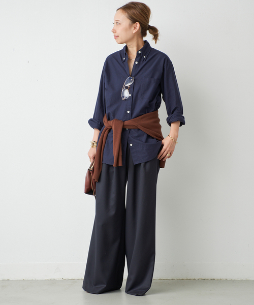 Deuxieme Classe(ドゥーズィエムクラス)の「*OXFORD ボタンダウン シャツ(シャツ/ブラウス・レディース・ネイビー/エメラルドブルー・FREE)」の14枚目の写真