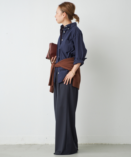 Deuxieme Classe(ドゥーズィエムクラス)の「*OXFORD ボタンダウン シャツ(シャツ/ブラウス・レディース・ネイビー/エメラルドブルー・FREE)」の15枚目の写真