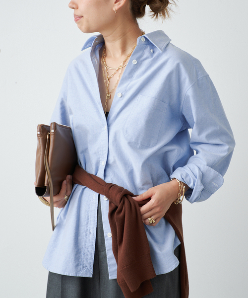 Deuxieme Classe(ドゥーズィエムクラス)の「*OXFORD ボタンダウン シャツ(シャツ/ブラウス・レディース・ネイビー/エメラルドブルー・FREE)」の17枚目の写真