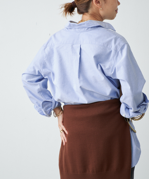 Deuxieme Classe(ドゥーズィエムクラス)の「*OXFORD ボタンダウン シャツ(シャツ/ブラウス・レディース・ネイビー/エメラルドブルー・FREE)」の19枚目の写真