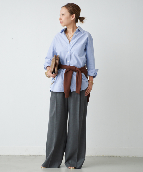 Deuxieme Classe(ドゥーズィエムクラス)の「*OXFORD ボタンダウン シャツ(シャツ/ブラウス・レディース・ネイビー/エメラルドブルー・FREE)」の20枚目の写真