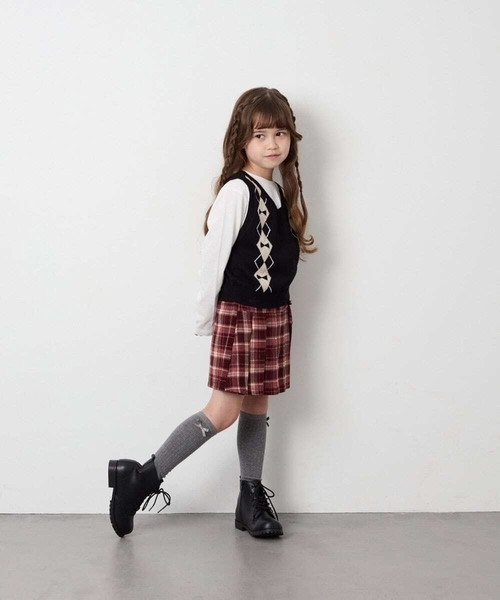 a.v.v（アーヴェヴェ）の「[KIDS]レースアップブーツ（ブーツ・キッズ・ブラック・23/24/20/22/21）」の5枚目の写真