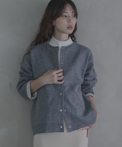 URBAN RESEARCH Sonny Label(アーバンリサーチサニーレーベル)の「ダブルフェイスバイカラーカーディガン(カーディガン/ボレロ・レディース・ブラウン/ネイビー/グレー・FREE)」の12枚目の写真