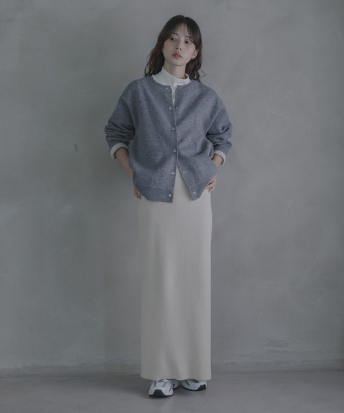 URBAN RESEARCH Sonny Label(アーバンリサーチサニーレーベル)の「ダブルフェイスバイカラーカーディガン(カーディガン/ボレロ・レディース・ブラウン/ネイビー/グレー・FREE)」の4枚目の写真