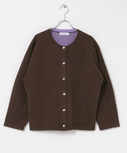 URBAN RESEARCH Sonny Label(アーバンリサーチサニーレーベル)の「ダブルフェイスバイカラーカーディガン(カーディガン/ボレロ・レディース・ブラウン/ネイビー/グレー・FREE)」の15枚目の写真
