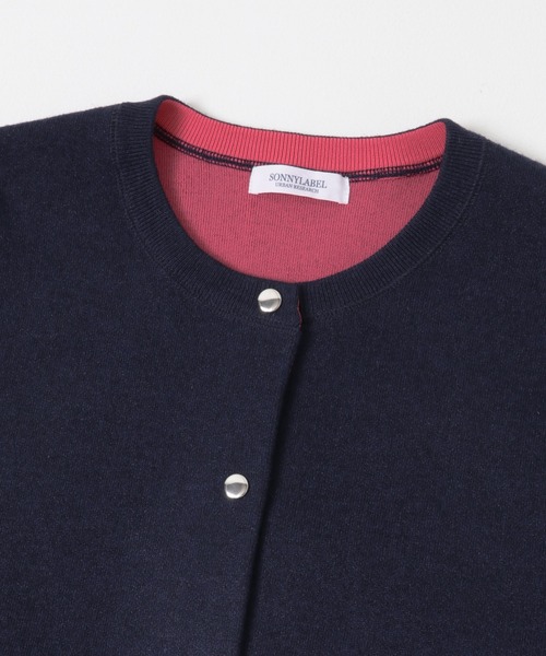 URBAN RESEARCH Sonny Label(アーバンリサーチサニーレーベル)の「ダブルフェイスバイカラーカーディガン(カーディガン/ボレロ・レディース・ブラウン/ネイビー/グレー・FREE)」の18枚目の写真