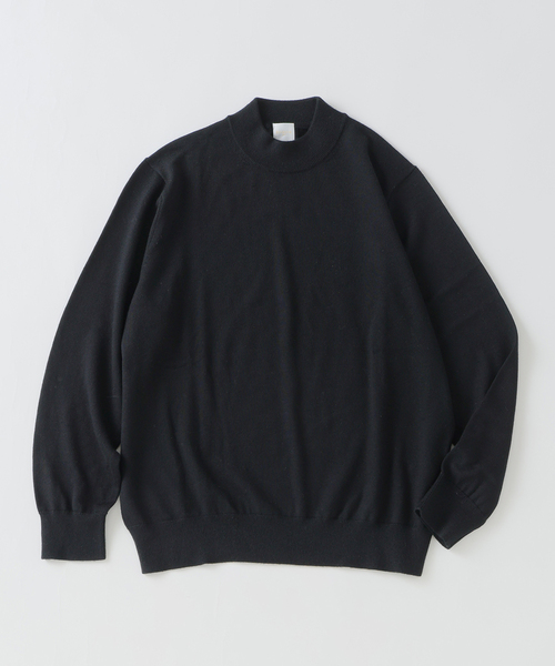 EDIFICE(エディフィス)の「12G ウール/シルク/カシミヤ MIX クリスタル モックネックニット(ニット/セーター・メンズ・ホワイト/ブラック/パープル/イエロー/ブラウン系その他・SMALL/MEDIUM/LARGE/X-LARGE)」の1枚目の写真