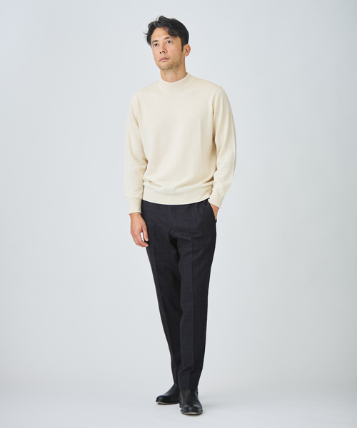EDIFICE(エディフィス)の「12G ウール/シルク/カシミヤ MIX クリスタル モックネックニット(ニット/セーター・メンズ・ホワイト/ブラック/パープル/イエロー/ブラウン系その他・SMALL/MEDIUM/LARGE/X-LARGE)」の6枚目の写真