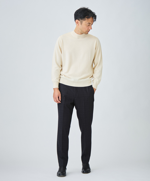 EDIFICE(エディフィス)の「12G ウール/シルク/カシミヤ MIX クリスタル モックネックニット(ニット/セーター・メンズ・ホワイト/ブラック/パープル/イエロー/ブラウン系その他・SMALL/MEDIUM/LARGE/X-LARGE)」の7枚目の写真