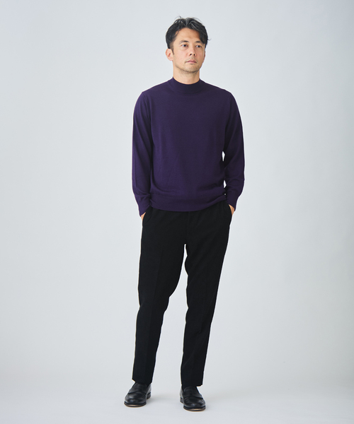 EDIFICE(エディフィス)の「12G ウール/シルク/カシミヤ MIX クリスタル モックネックニット(ニット/セーター・メンズ・ホワイト/ブラック/パープル/イエロー/ブラウン系その他・SMALL/MEDIUM/LARGE/X-LARGE)」の12枚目の写真