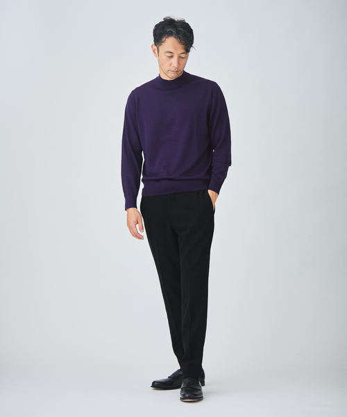 EDIFICE(エディフィス)の「12G ウール/シルク/カシミヤ MIX クリスタル モックネックニット(ニット/セーター・メンズ・ホワイト/ブラック/パープル/イエロー/ブラウン系その他・SMALL/MEDIUM/LARGE/X-LARGE)」の13枚目の写真