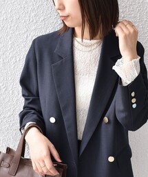 SHIPS Colors:〈手洗い可能〉レース ボート ネック トップス